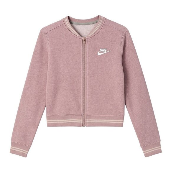 Nike Jackets & Blazers - NIKE Heritage Full Zip Heather Mauve Bomber Jacket - Size Small